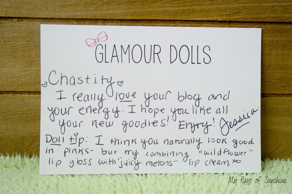 Glamour Dolls Note