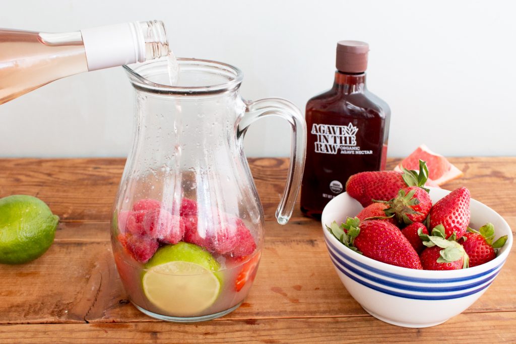 Sparkling Rosé Sangria Featuring Agave In The Raw + Giveaway